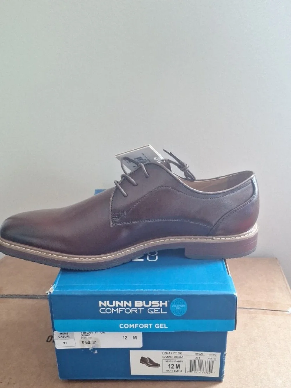 Nunn Bush Brown Leather Lace-Up Oxfords